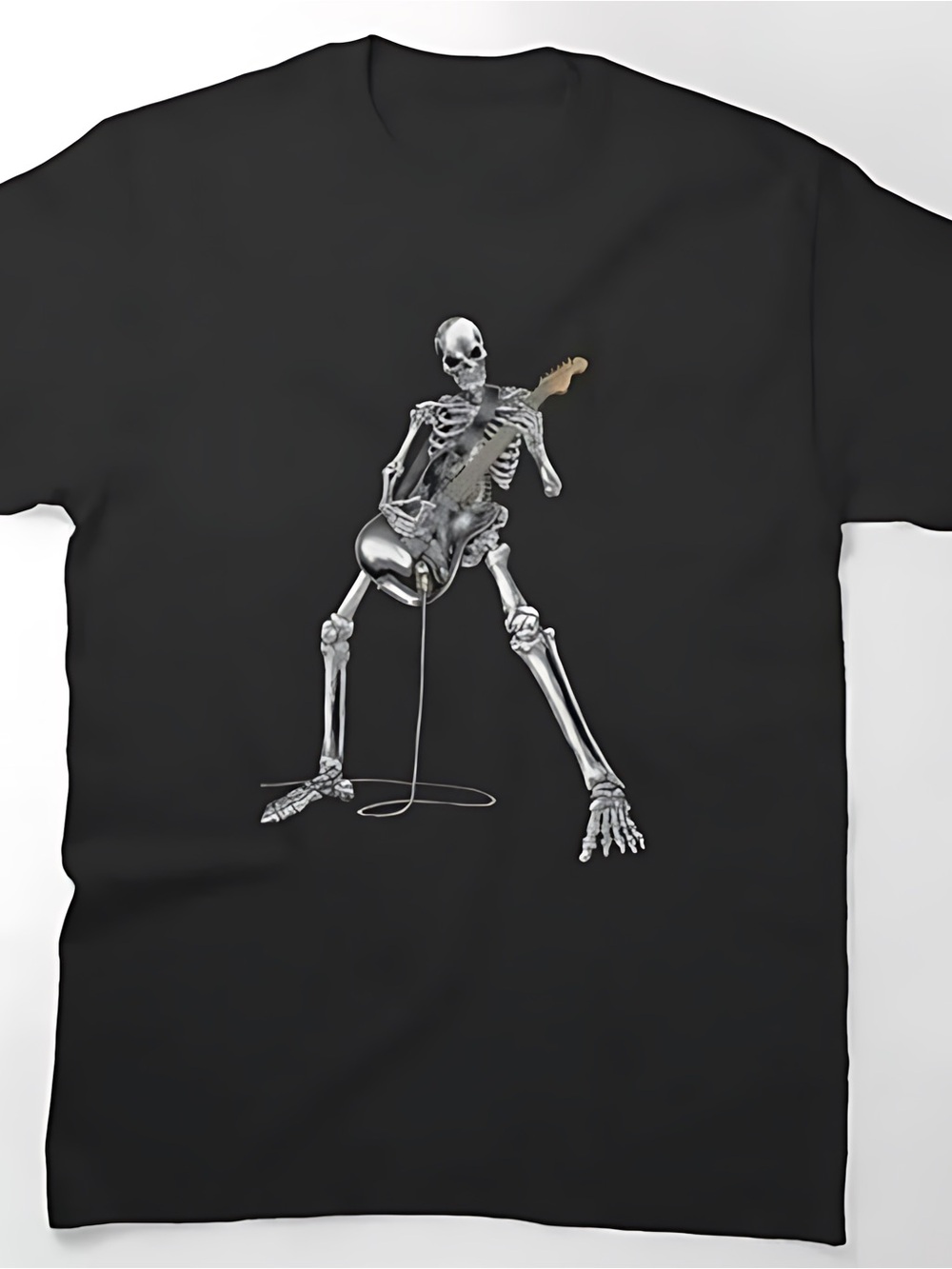 Skeleton Playing Guitar Rock Roll Fan Gift Concert Unisex Classic T-Shirt 90